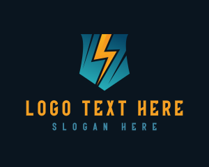 Electrician - Lightning Shield Energy logo design