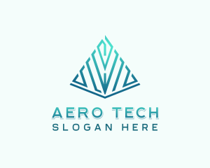 Tech Developer Pyramid logo design