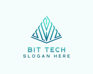 Tech Developer Pyramid logo design