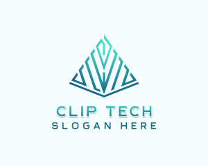 Tech Developer Pyramid logo design