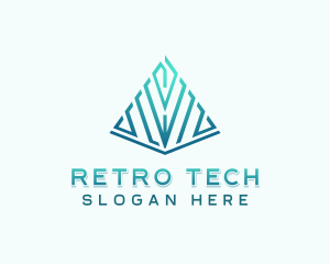 Tech Developer Pyramid logo design