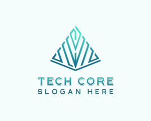 Tech Developer Pyramid logo design