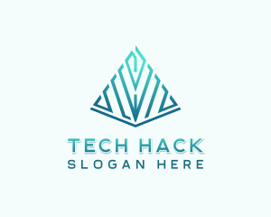 Tech Developer Pyramid logo design