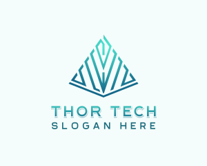 Tech Developer Pyramid logo design