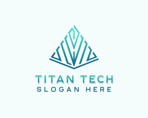 Tech Developer Pyramid logo design