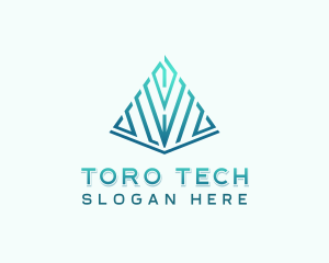 Tech Developer Pyramid logo design