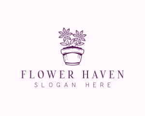 Flower Pot Gardening logo design