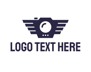 Aeronautics - Geometric Bird Camera logo design