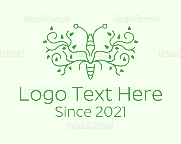 Green Leaf Insect Logo