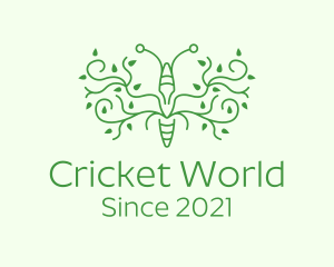 Cricket - Green Leaf Insect logo design