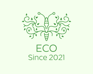 Green Leaf Insect logo design