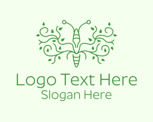 Green Leaf Insect Logo