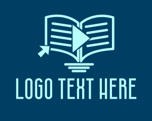 Online Class - Audio Book Learning logo design