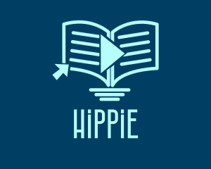 Blue - Audio Book Learning logo design