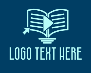 Mouse Pointer - Audio Book Learning logo design