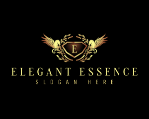 Elegant Pegasus Crest logo design