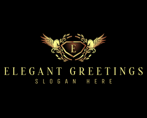 Elegant Pegasus Crest logo design