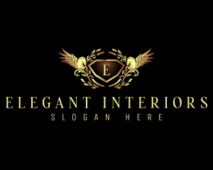 Elegant Pegasus Crest logo design