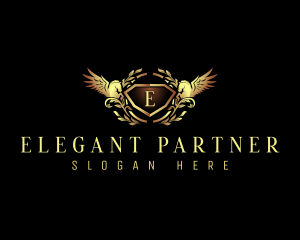 Elegant Pegasus Crest logo design