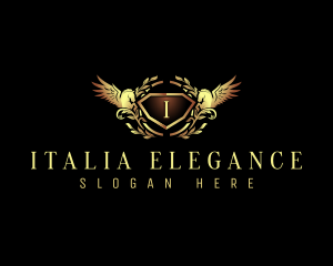 Elegant Pegasus Crest logo design