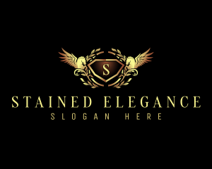 Elegant Pegasus Crest logo design