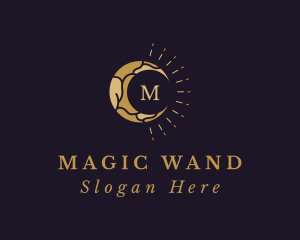 Magical Crescent Moon logo design