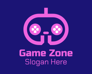 Pink Modern Game Console logo design