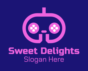 Pink Modern Game Console logo design