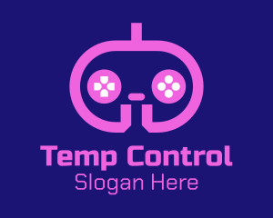 Pink Modern Game Console logo design