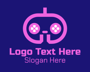 Pink Modern Game Console Logo