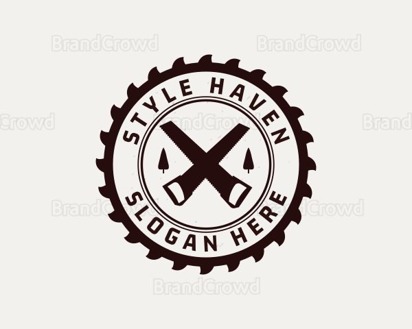 Forest Lumber Mill Badge Logo