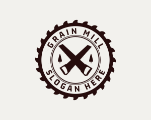 Forest Lumber Mill Badge logo design