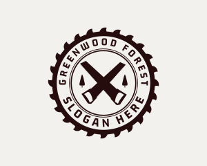 Forest Lumber Mill Badge logo design