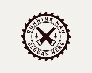 Wood Plane - Forest Lumber Mill Badge logo design