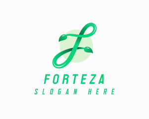 Natural Vine Letter F logo design