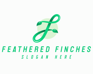 Natural Vine Letter F logo design