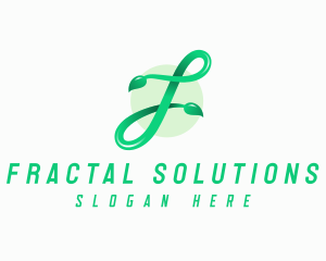 Natural Vine Letter F logo design