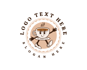 Mascot - Cute Coffee Cafe logo design