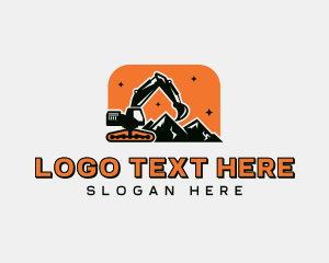 Excavation - Demolition Contractor Engineer logo design