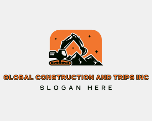 Excavation - Demolition Contractor Engineer logo design