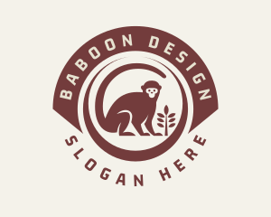 Baboon - Wild Monkey Safari Badge logo design