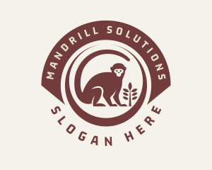 Mandrill - Wild Monkey Safari Badge logo design