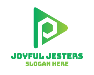 Play - Polygon P Play logo design