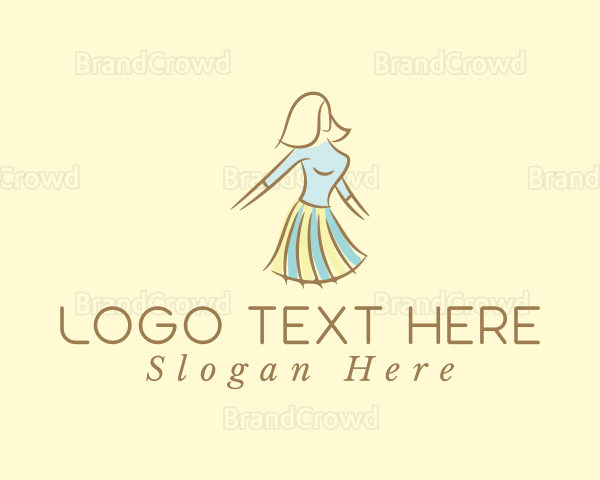 Fashionable Woman Clothing Logo