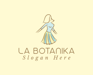 Fashionable Woman Clothing Logo