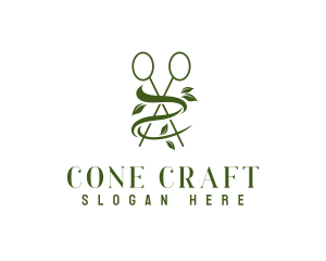 Organic Fashion Scissors logo design