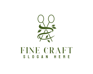 Organic Fashion Scissors logo design