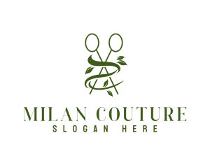 Organic Fashion Scissors logo design