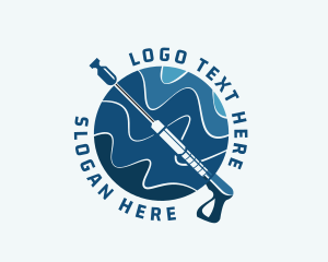 Maintenance - Pressure Washer Cleaning logo design