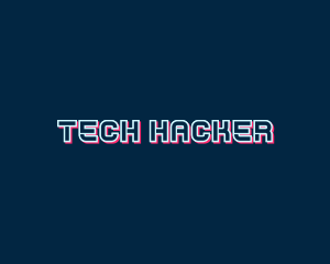 Hacking - Neon Tech Future logo design